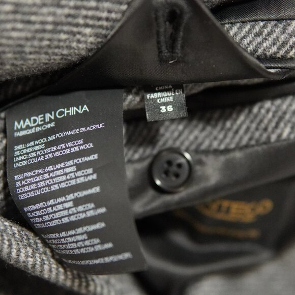 Club Monaco Top Twill Coat – Grey | Size 36 (Men’s Small) - Picture 9 of 11